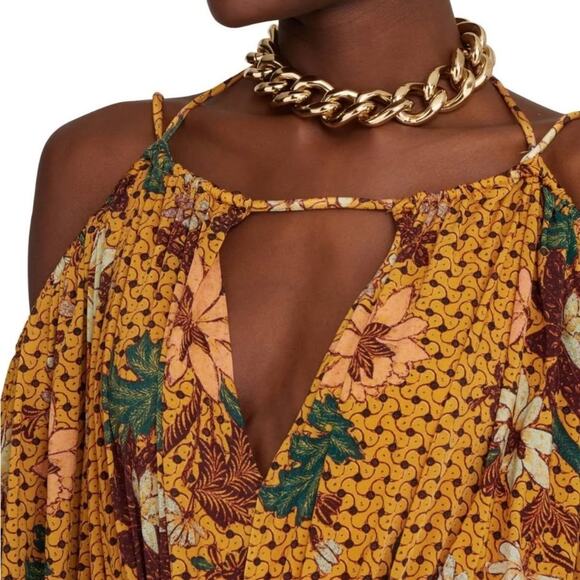 NWOT Ulla Johnson Noemi Cold Shoulder Long Sleeve Maxi Dress Size P(0) - Picture 7 of 15